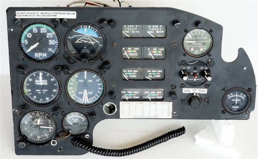 Avionics Piper PA23250 Aztec CoPilot Instrument Panel Aircraft