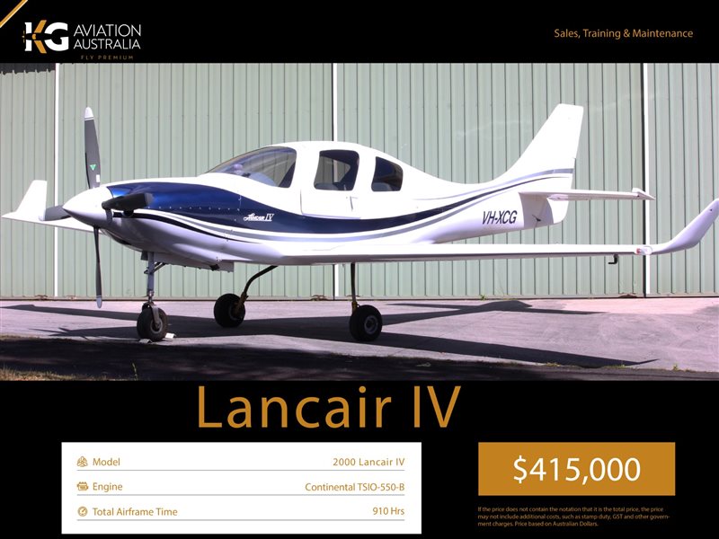 2000 Lancair IV Aircraft