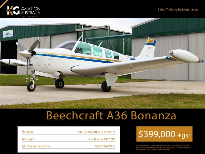 1978 Beechcraft Bonanza A36 Aircraft