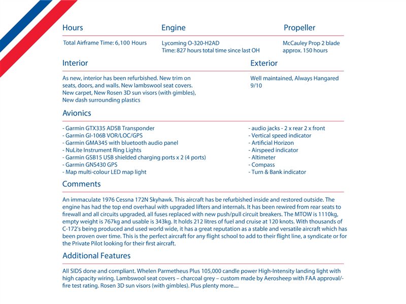 1976 Cessna 172N Aircraft