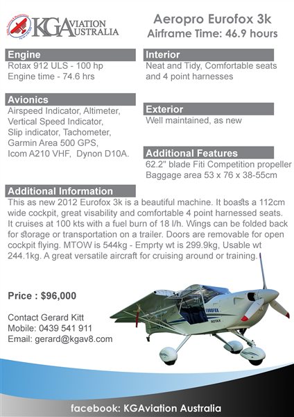 2012 Eurofox Eurofox Aircraft