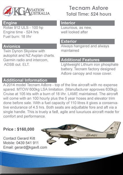 2014 Tecnam Astore Aircraft