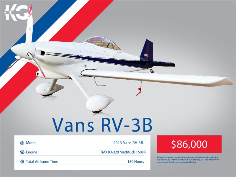 2013 Vans RV3 B Aircraft