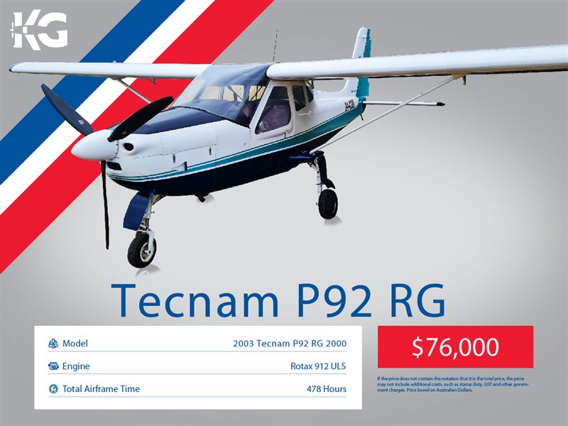 2003 Tecnam P92 RG 2000