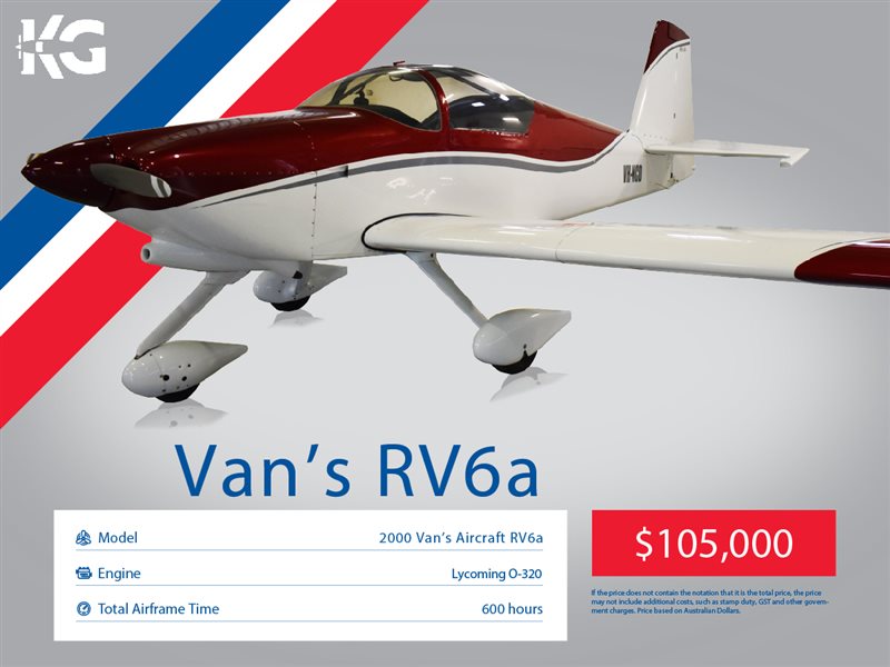 2000 Vans RV 6 Aircraft