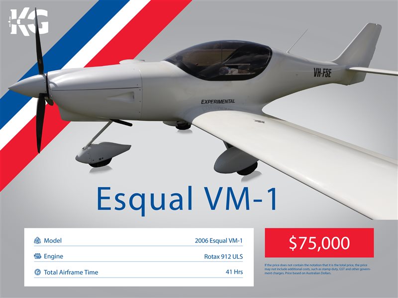 2016 Esqual VM1 Aircraft Aircraft Listing Plane Sales Australia