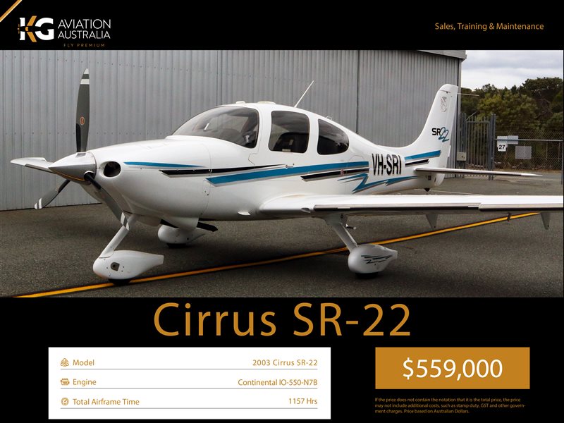 2003 Cirrus SR22 Aircraft Aircraft Listing Plane Sales Australia