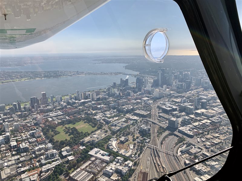Flying over Perth CBD (controlled airspace)