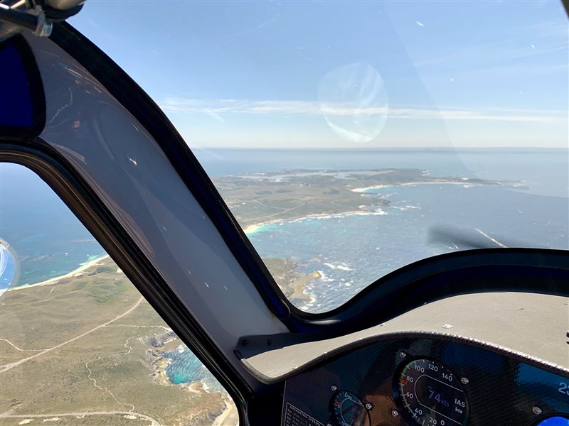 Flying over Rottnest Island