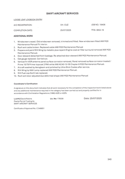 1974 Mooney M20C Aircraft