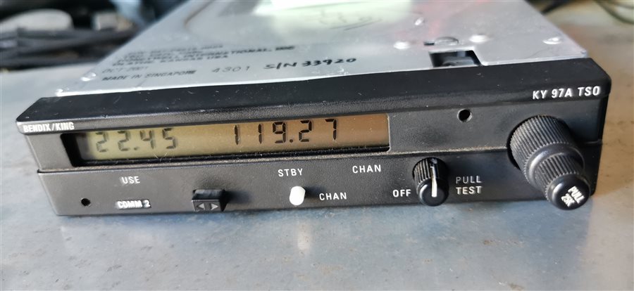 Avionics  - Bendix King KY97A radio with caddy and connector