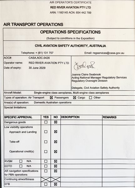 Businesses - Part 135 Charter AOC for sale