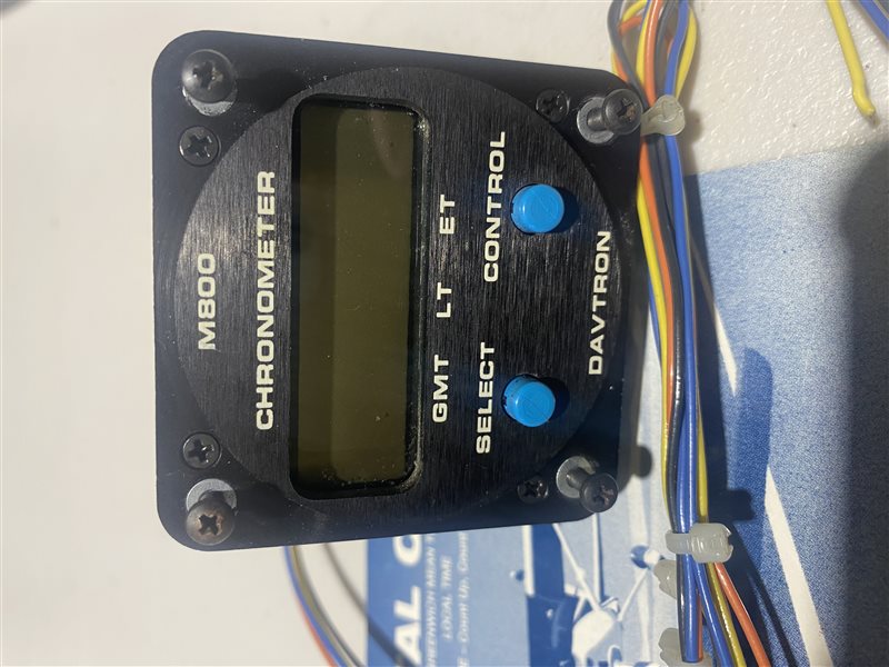 Avionics  - Davtron digital chronometer M800