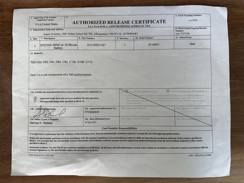 Release Certificate