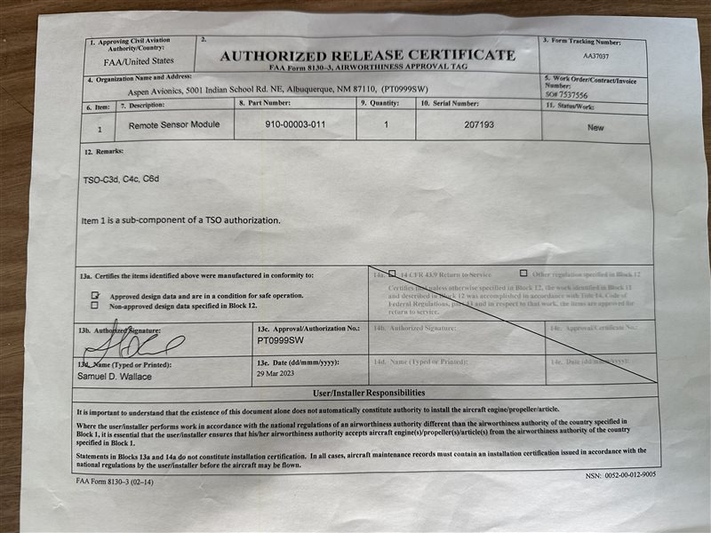 Release Certificate