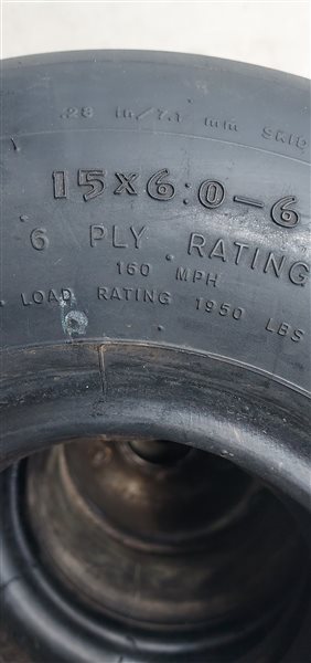 Wheels and Fairings - Goodyear Aircraft tyres 15 x 60-6 6ply x 3 