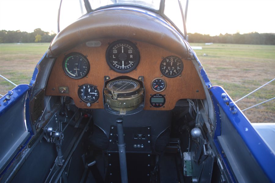 1942 De Havilland Tiger Moth Aircraft - Rear Cockpit