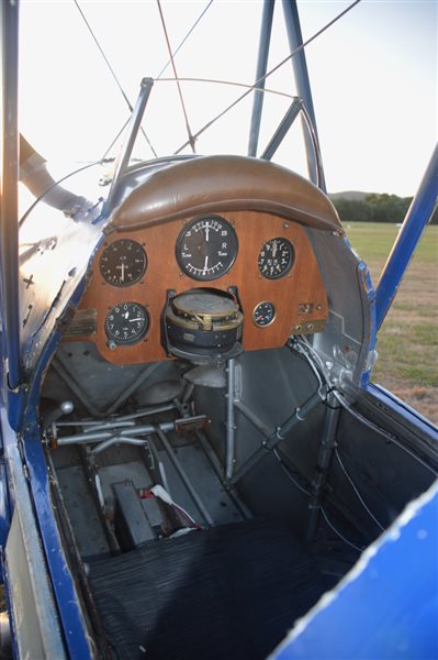 1942 De Havilland Tiger Moth Aircraft - Front Cockpit