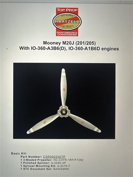 Propellers Serviceable - Hartzell 3 Blade PropellerSpinnerFresh O