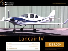 2000 Lancair IV Aircraft