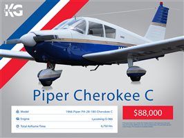 1966 Piper Cherokee 180 Aircraft