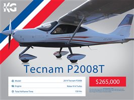 2019 Tecnam P2008 Aircraft