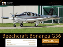 2007 Beechcraft Bonanza G36 Aircraft