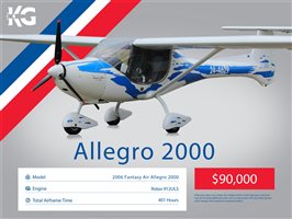 2006 Fantasy Air Allegro 2000 Aircraft