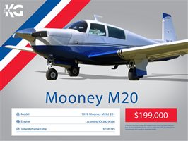 1978 Mooney M20J Aircraft