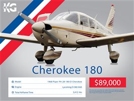 1968 Piper Cherokee 180 Aircraft