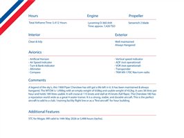 1968 Piper Cherokee 180 Aircraft