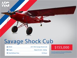 2017 Zlin Savage Shock Cub Aircraft