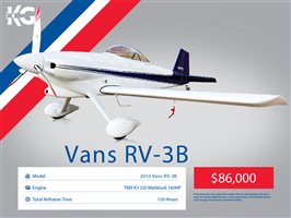 2013 Vans RV3 B Aircraft