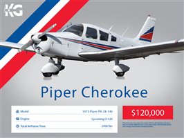 1973 Piper Cherokee 140 Aircraft