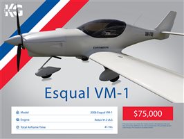 2016 Esqual VM-1 Aircraft