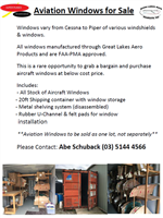 Businesses - Aircraft Windows For Sale