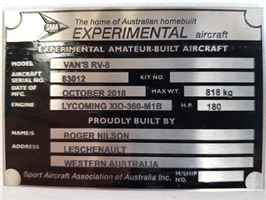 2018 Vans RV8 Aircraft