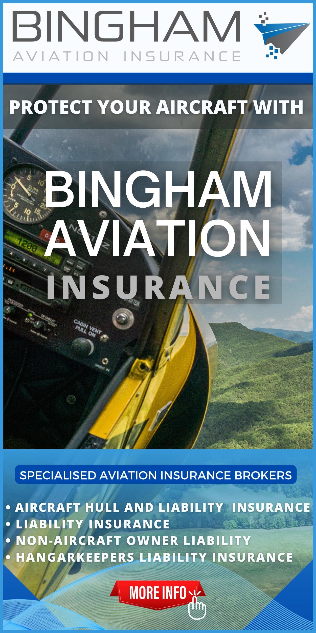 Bingham Aviation Insurance Tall Banner